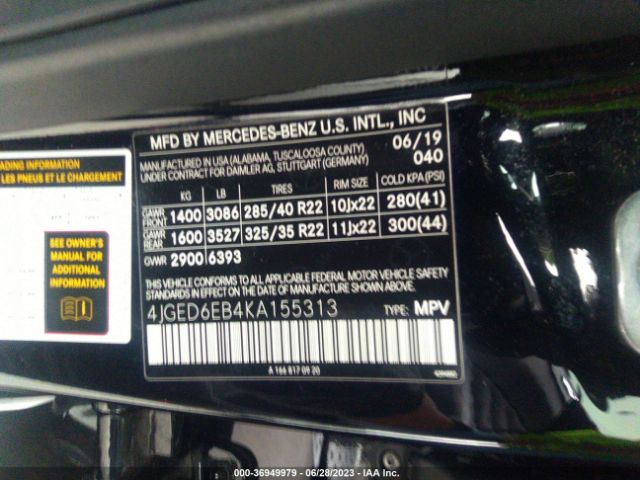 4JGED6EB4KA155313 Mercedes-Benz Gle Amg Gle 43