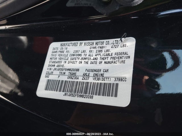 2017 Nissan GT-R, VIN: JN1AR5EF5HM820098