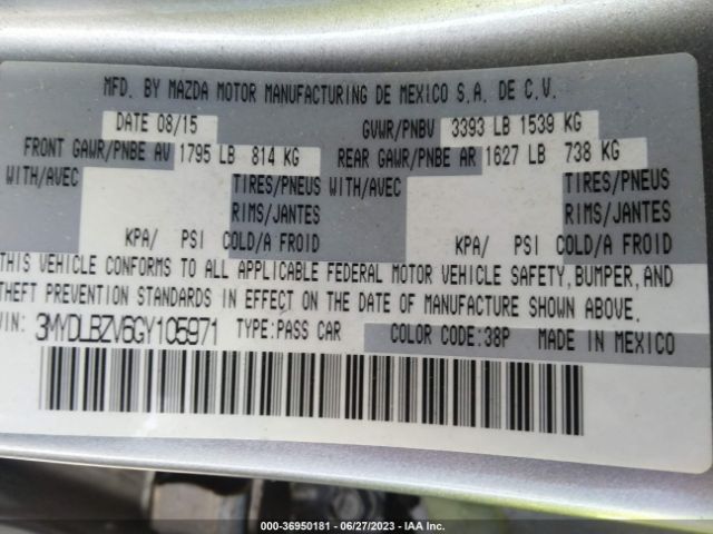 3MYDLBZV6GY105971 Scion IA