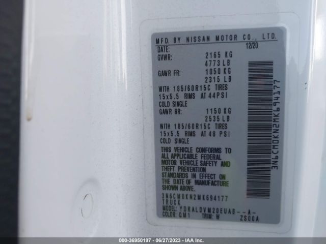 3N6CM0KN2MK694177 Nissan Nv200 Compact Cargo S