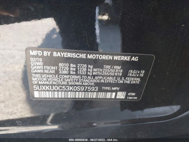 5UXKU0C53K0S97593 BMW X6 Sdrive35i