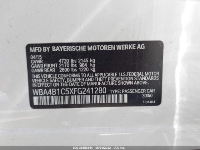 WBA4B1C5XFG241280 BMW 4 Series 435i