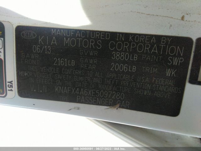 KNAFX4A6XE5097280 KIA FORTE LX