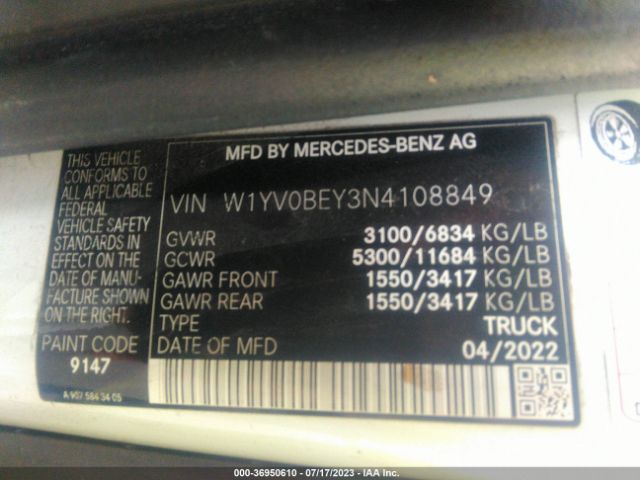 W1YV0BEY3N4108849 Mercedes-Benz METRIS CARGO VAN
