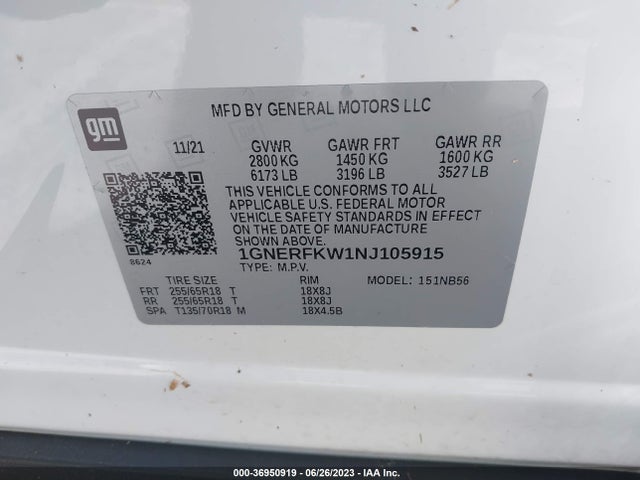 Chevrolet Traverse Ls 2022 1GNERFKW1NJ105915 Image 9