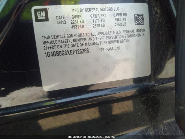1G4GB5G3XEF126288 Buick Lacrosse Leather