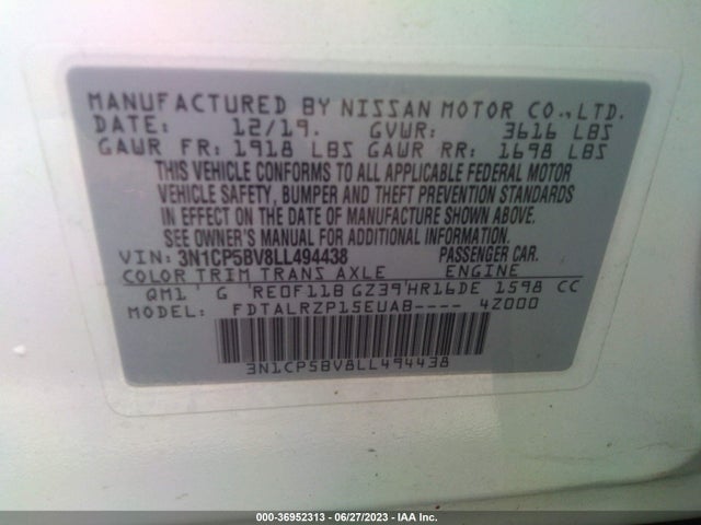 Nissan KICKS S 2020 3N1CP5BV8LL494438 Image 15