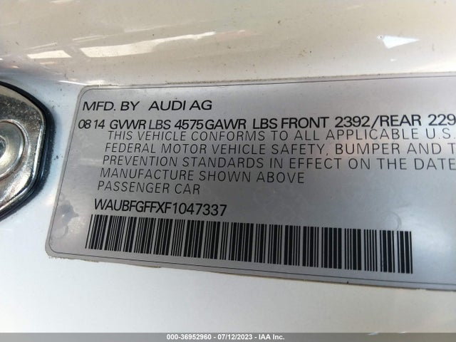 WAUBFGFFXF1047337 Audi S3/a3 2.0t Premium