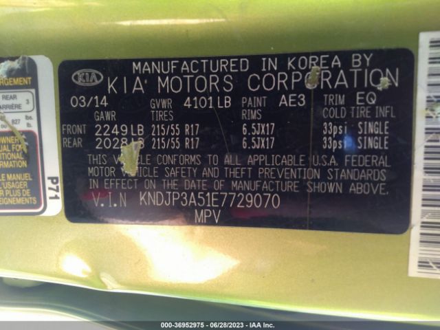 KNDJP3A51E7729070 KIA SOUL +