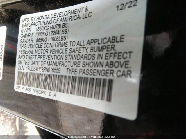 19UDE4H69PA016559 Acura Integra W/a-spec Tech Package