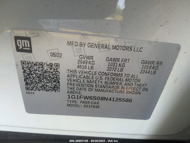 Chevrolet Bolt Ev 1lt 2022 1G1FW6S08N4125586 Image 9