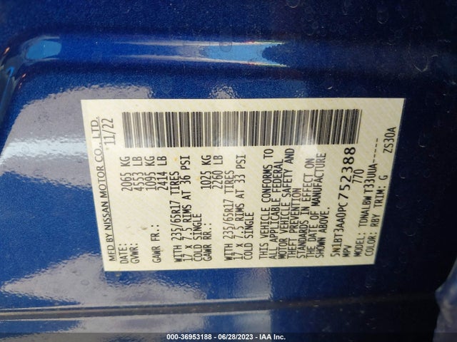 Nissan ROGUE S 2023 5N1BT3AA0PC752388 Image 15