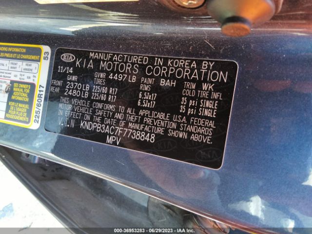 KNDPB3AC7F7738848 KIA Sportage Lx