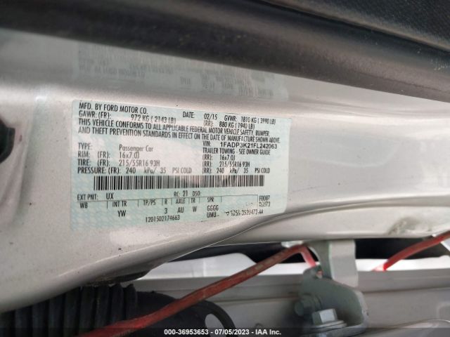 1FADP3K21FL242063 Ford FOCUS SE