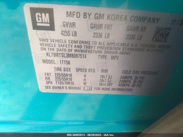 Chevrolet Trailblazer Rs 2021 KL79MTSL3MB097514 Image 9
