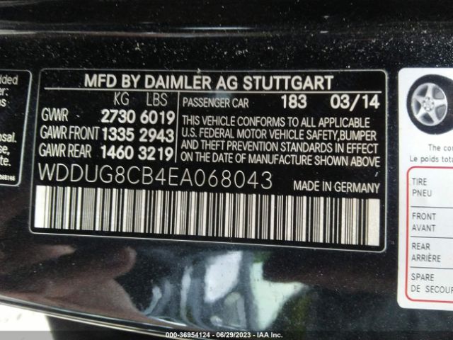 WDDUG8CB4EA068043 Mercedes-Benz S-class S 550