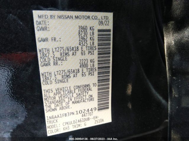 1N6AA1FB3PN102449 Nissan Titan Xd Pro-4x