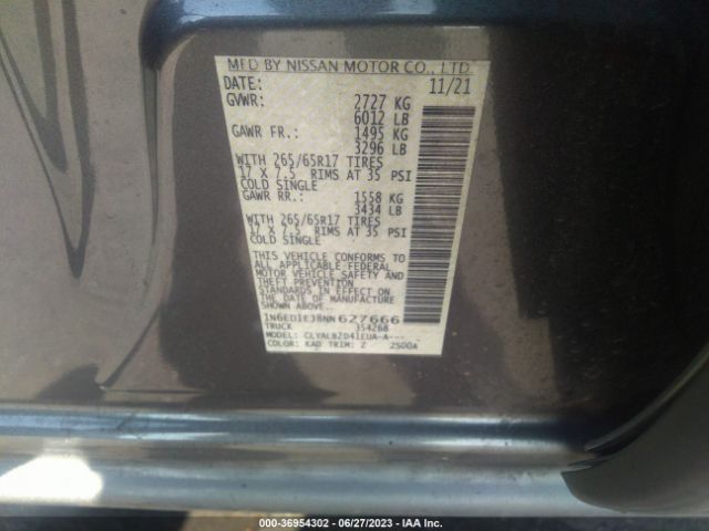 1N6ED1EJ8NN627666 Nissan Frontier Sv