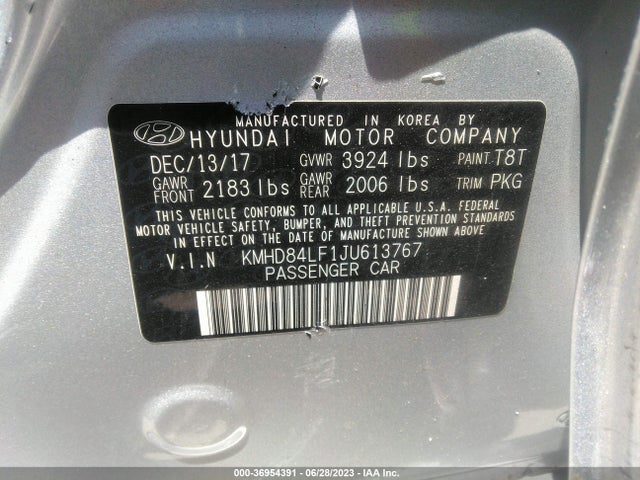 Hyundai Elantra Value Edition 2018 KMHD84LF1JU613767 Image 15