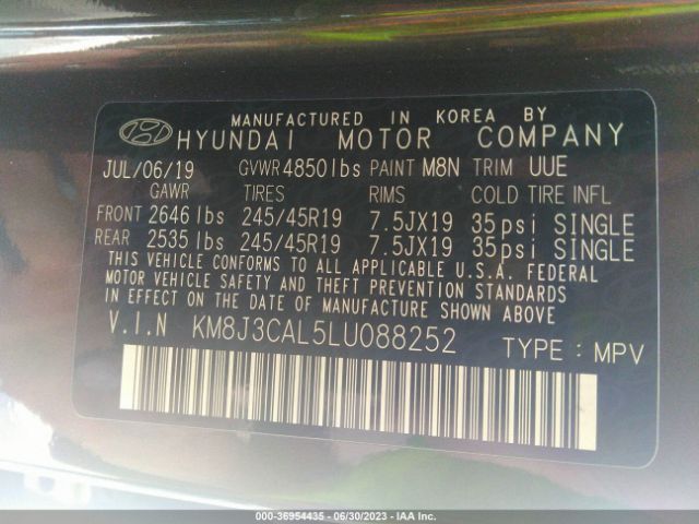 KM8J3CAL5LU088252 Hyundai Tucson Sport