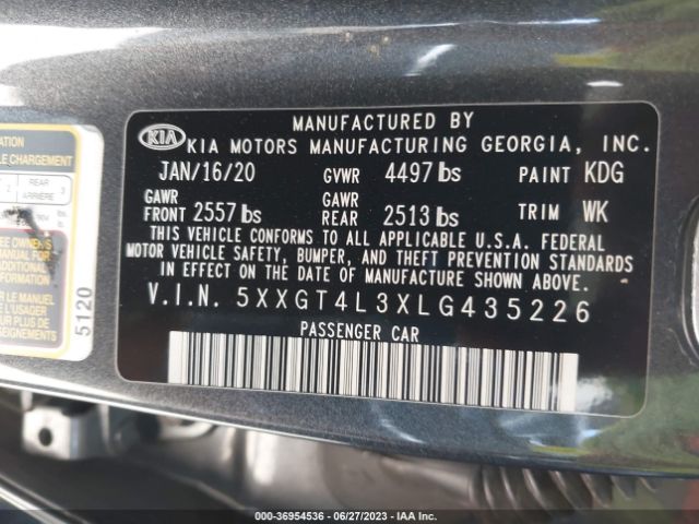 5XXGT4L3XLG435226 KIA Optima Lx