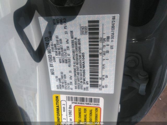 3FMCR9B67MRA10485 Ford Bronco Sport Big Bend