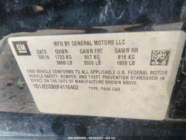 Chevrolet SONIC LTZ 2015 1G1JE5SB8F4116462 Image 11