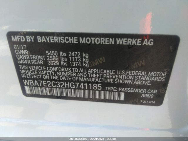 WBA7E2C32HG741185 BMW 7 Series 740i
