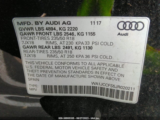 Audi Q3 Premium Plus 2018 WA1JCCFS5JR020211 Image 9