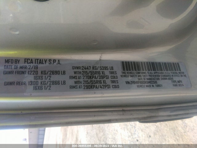 RAM Promaster City Slt 2019 ZFBHRFBB0K6M83518 Image 15