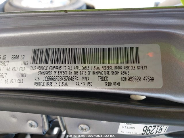 RAM 1500 Classic Tradesman 2019 1C6RR6FG3KS704874 Image 16