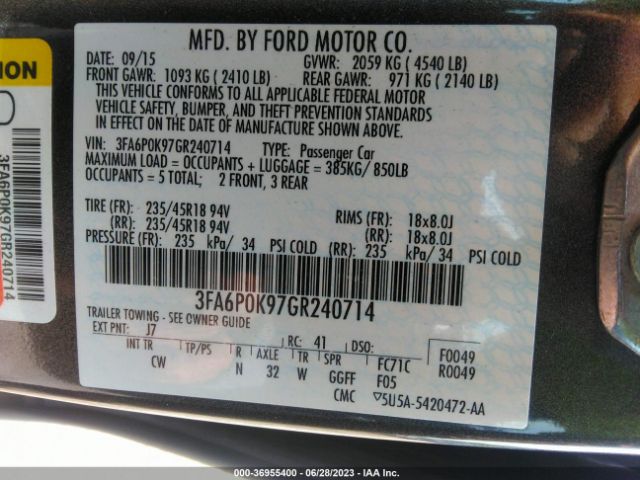 3FA6P0K97GR240714 Ford Fusion Titanium