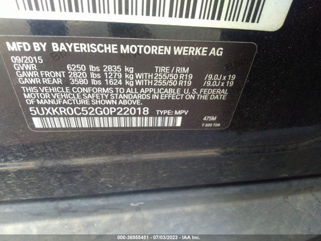 5UXKR0C52G0P22018 BMW X5 Xdrive35i