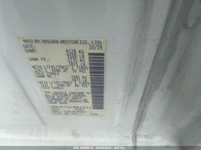 1N6BF0LY3LN802331 Nissan Nv Cargo Sv
