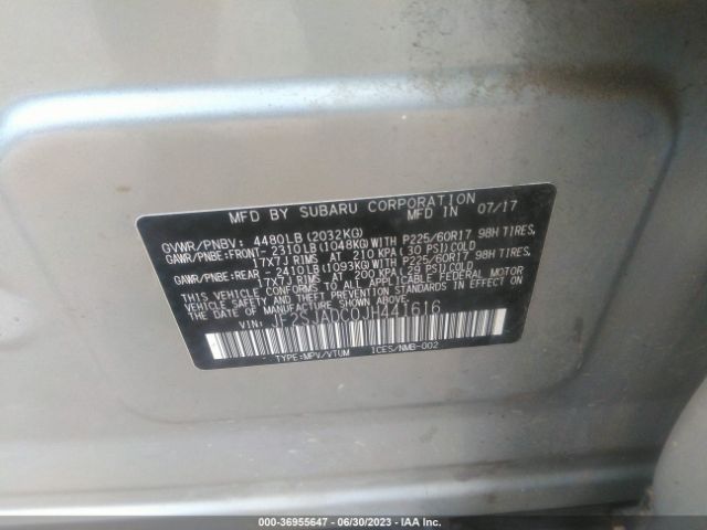 JF2SJADC0JH441616 Subaru Forester Premium