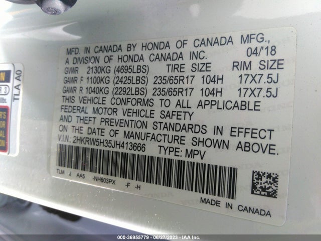Honda CR-V LX 2018 2HKRW5H35JH413666 Image 9