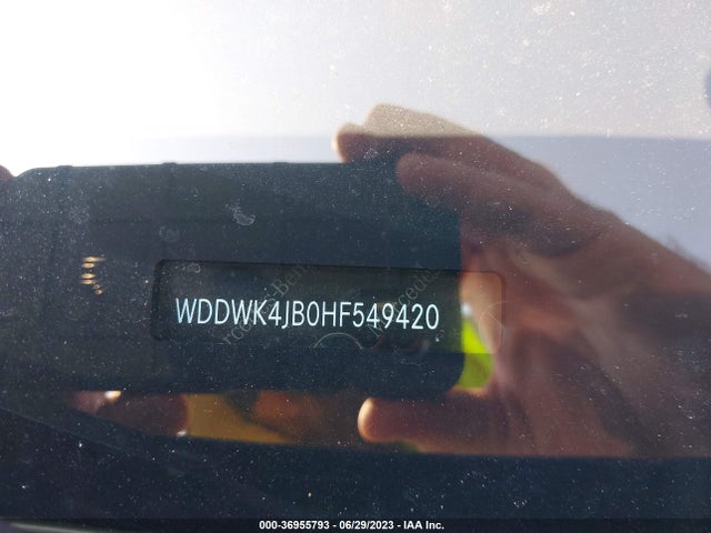 2017 MERCEDES-BENZ C-CLASS C 300 VIN: WDDWK4JB0HF549420