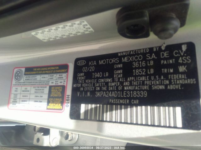 3KPA24AD1LE318339 KIA RIO S