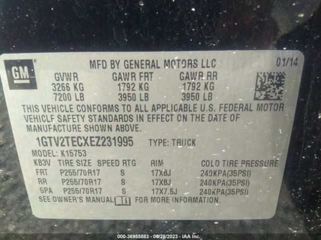 1GTV2TECXEZ231995 GMC SIERRA 1500