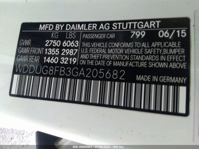 WDDUG8FB3GA205682 Mercedes-Benz S-class S 550