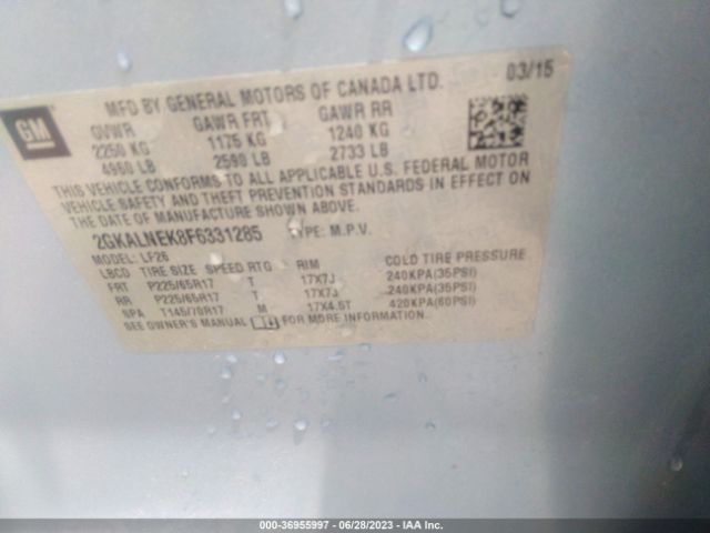 2GKALNEK8F6331285 GMC TERRAIN SL