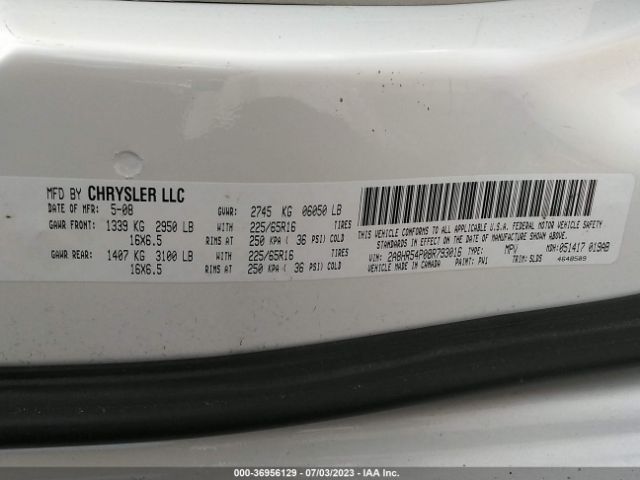2008 CHRYSLER TOWN & COUNTRY 2A8HR54P08R793016 Photo 8