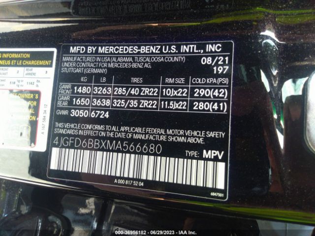 4JGFD6BBXMA566680 Mercedes-Benz Gle Amg Gle 53