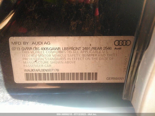 WAUKFAFL0EN007178 Audi A4 Prestige