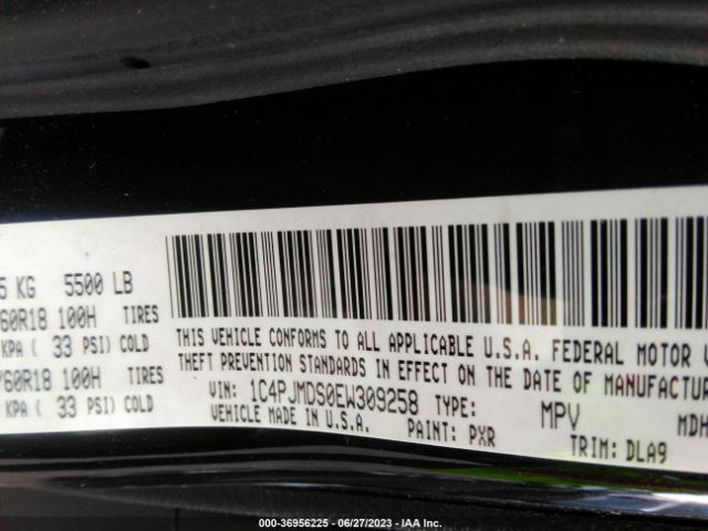 1C4PJMDS0EW309258 Jeep Cherokee Limited
