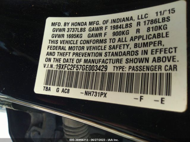 19XFC2F57GE003429 Honda Civic Sedan Lx