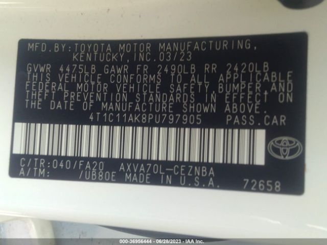 Toyota CAMRY LE 2023 4T1C11AK8PU797905 Image 15