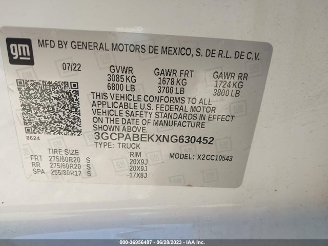 Chevrolet Silverado 1500 Custom 2022 3GCPABEKXNG630452 Image 9