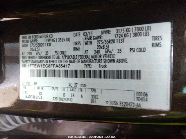 Ford F-150 King Ranch 2015 1FTEW1EG8FFA85417 Image 9