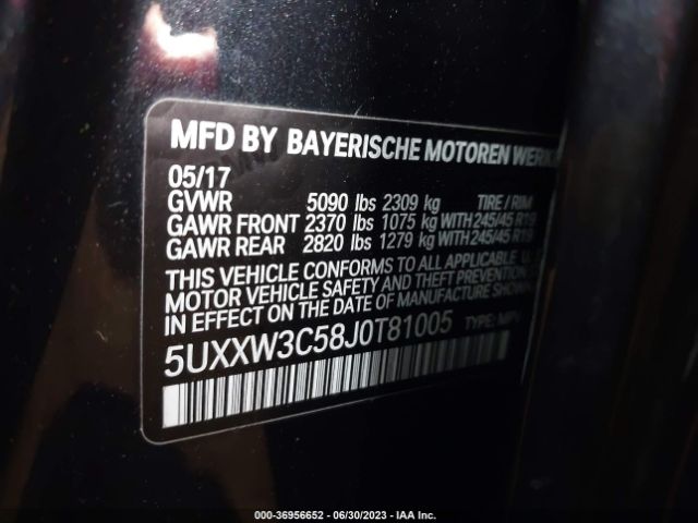 5UXXW3C58J0T81005 BMW X4 Xdrive28i
